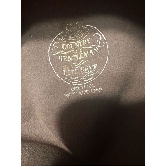 RARE VINTAGE PREOWNED Country Gentlemen Brown 100% Wool Lite Felt Safari Fedora - Picture 11 of 12
